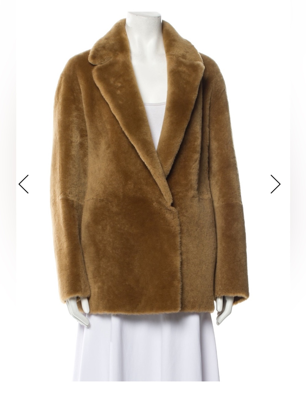 VINCE 100% Shearling Lambskin Camel Jacket Size Small